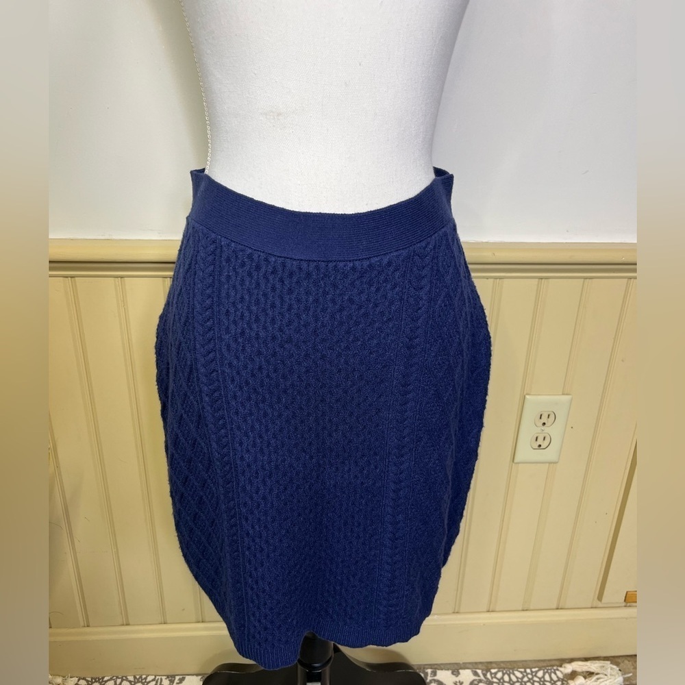 Lilly Pulitzer Lizona Cable Knit Sweater Skirt Navy Classic Preppy Women’s Sz M